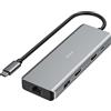 Hama Connect2Media 9 Porta USB 3.2 Gen 1-Hub (USB 3.0) con Schnellladeport, con USB-C Stecker, Ultra