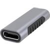 PremiumCord Adattatore da USB-C a USB-C femmina a femmina, super velocità, 5 Gbps, in alluminio, grigio siderale