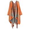 ERFMFKL Sciarpa invernale da donna, modello vintage, poncho aperto sul davanti, mantello scialle avvolgente coperta, 4, Etichettalia unica