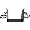 Alplast So Many Books - Set di 2 fermalibri in metallo, per libreria, design moderno, staffe in metallo per librerie, set di due pezzi, colore nero