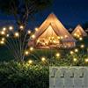 Cnulenzt Lampada Solare Lucciola per Giardino Esterno, 4 Pezzi 10 LED Luci Solari Impermeabili IP65, Luce Decorativa Ondeggiante al Vento per Prato, Patio, Balcone, Feste(Bianco Caldo)