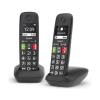 Gigaset E290 Nero Telefono Cordless Senior Doppio Vivavoce Tasti Grandi