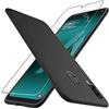 ebestStar - Cover per Samsung A50 Galaxy SM-A505F, Custodia Protezione Carbonio Design, TPU Morbida Antiurto, Nero + Vetro Temperato
