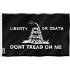 Anley Fly Breeze 3x5 Piedi Liberty o Death Gadsden Flag- Intestazione in Tela e Doppia Cucitura - Non calpestare Bandiere Poliestere con passacavi
