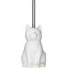 WENKO DIE BESSERE IDEE Porta scopino per WC Cat, Ceramica, Bianco, 14 x 22 x 17 cm