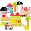 GOULA Blocchi Coniglietto di Città - Set di Costruzioni in Legno Educativo