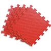 GIODICART Tappetini Puzzle per Bambini in Eva 60x60 cm. Set 4 Pezzi Rosso