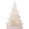 TIMSTOR Silhouette Albero di Natale Bianco con Carrozza
