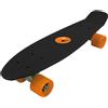 NEXTREME Skateboard Freedom Tavola Nera Ruote Arancio