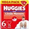 HUGGIES Pannolini Huggies Little Movers Mutandina Megapack - Taglia 6 - 15-25 Kg - 75 Pezzi - REGISTRATI! SCOPRI ALTRE PROMO