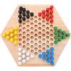 VBESTLIFE Pioli di Dama Cinese, Gioco da Tavolo di Dama Cinese Colorato in Legno per Adulti e Bambini