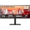 LG ELECTRONICS LG Monitor 4BA75QE 34'' UltraWide QHD CurvoIPS Monitor con USB Type-C