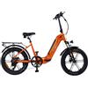 Bicicletta Elettrica Z-Tech ZT-89-K KRONOS 250/500W 48V13Ah Batteria Litio-Arancione