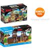 Playmobil Due Set Asterix 71015 Tenda dei Romani e 71542 Campo Romano Nuovo B...
