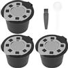 Verdant Touch Capsule ricaricabili per macchina da caffè da 50 ml, cialde per caffè con cucchiaio e spazzola, filtro riutilizzabile, in acciaio inox, ricambio per Nespresso, cromate