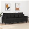 Rantry Divano a 3 Posti Nero 180 cm in Tessuto,Mobile Divano Giardino, Divano Letto Sofà Soggiorno Divanoletto, Divani Esterno, Salotto Terrazzo Esterno Arredamento k