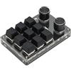 Topiky Tastiera Programmabile a 9 Tasti con 2 Manopole, Tastierino Macro Piccolo Tastiera Macro Wireless Dual Modalità USB Tastiera da Gioco Fai da Te, Tastiera a Una Mano per il Controllo Industriale