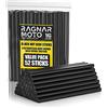 Ragnar Moto colla a caldo, bastoncini di colla forte nera Ø 11 x 200 mm, 52 bastoncini di colla a caldo sostituibili per pistola per colla a caldo