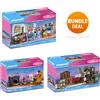 Playmobil tre set casa delle bambole 70894 sala da pranzo 70897 salotto 70970...