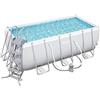 Bestway Piscina Power Steel Frame Rett 4,12 m x 2,01 m x 1,22 m. con Pompa
