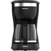 Taurus Verona 12 680 W 1250 ml Intense Flavour Tech, piastra riscaldante, filtro permanente lavabile, caraffa in vetro antigoccia, design compatto nero opaco, BPA Free
