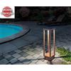 Zafferano Lampada Ricaricabile da Terra HOME SOLAR in Metallo di Zafferano Pronta Consegna colore Corten- Offerta di Mondo Luce 24