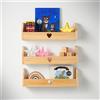 Haus Projekt Mensola a Parete per Bambini Cuore Scaffale Libreria Bambini, Mensole Cameretta, Organizer, Soluzione di Stoccaggio Multiuso a Parete, Heart Chubby Shelf (Pacchetto 3, Pino) 50x10x16cm