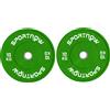 SPORTNOW Set 2 Dischi Pesi da 10kg in Gomma con Foro da 2/5 cm per Manubri e Bilancieri, Verde