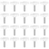 QUARKZMAN 20 Pezzi Manopole Aletta T Viti Testa Zigrinata M6 x 20mm Filettatura Maschio Standard Manopole T Plastica Maniglie Manopole Serraggio Mano Vite Testa Zigrinata, Bianco
