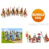 Playmobil 8 figurine soldati spartani romani e 6 greci 6490 6491 70934