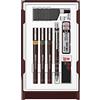 Rotring Isograph Penna Set 4 x Penne Tecniche + accessori Set per la scuola 0.20 mm, 0.30 mm, 0.50 mm