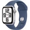 Apple Watch SE 40mm Cassa Alluminio Argento con Sport Band Denim - S/M - MXEC3QC/A