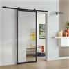 Leroy Merlin Porta scorrevole Zelie in alluminio nero e trasparente, L 86 x H 215 cm, con binario Loft Reversibile