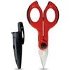 Intercable 16020-F1 3 in 1 Forbice per Elettricisti, Tagliare, Spellare, Crimpare, F1, Rame , Rosso