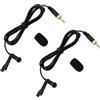 VGOL Microfono Lavalier Omnidirezionale TRS Da 2 Pezzi Da 3,5 Mm Microfono Audio Wireless Con Copertura In Spugna Compatibile Con Sennheiser EW100 EW300 EW500 SK100 1,5 M