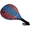 Hy-Pro Racchetta da padel, design rosso e blu, struttura leggera in schiuma ABS, con cinturino da polso