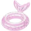 HeySplash Gonfiabile Galleggiante Anello da Nuoto Forma di Coda di Sirena, Anello da Nuoto in PVC con Valvola Gonfiabile, 70 CM, per Adulti e Bambini Estate Festa Mare Piscina Giochi Sapiaggia, Rosa