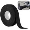 SopwMap Nastro Grip-Tape Antiscivolo, 25M, Nero, Tinta Unita, per Manubri, Barra per Pull-up, Calisthenics, Fitness, Tennis, Hockey
