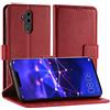 Simpeak Custodia Compatibile Huawei Mate 20 Lite, Cover Compatibile per Huawei Mate 20 Lite in Pelle Portafoglio con Supporto Flip Caso, Rosso