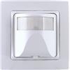 Kopp 808102014 interruttore di movimento, InfraControl 180 gradi, dispositivo completo, incl. telaio di copertura a 1 via (design Parigi), UP, IP20, dispositivo a 2 fili, bianco