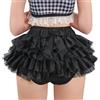 LittleForBig Mutandine da donna in morbida rete, comode mutandine hipster a tutù ballerina, Nero , L
