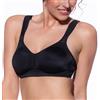 Selene, Reggiseno Contenitivo Donna con Fascia Anatomica, Senza Ferretto e Imbottitura, con Spalline Larghe Comfort, Collezione Elvira, Colore Nero, Taglia 5D
