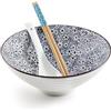 IBILI - Set per Ramen Sapporo, ciotola + cucchiaio + 2 bacchette, porcellana