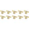 METALLIXITY Armadio Porta Palla Chiusura Chiusura (9,5 x 13,5 mm) 10Set, Regolabile Palla Chiusura Ferramenta - per Casa Cucina Armadio Credenza Porta, Ottone Tono