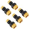 LINSYRC 5-Pack Adattatore di Connettore Maschio XT30 a Connettore Femmina XT60 per Droni RC