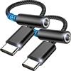 CKCN Adattatore USB C a Jack 3.5 mm, Adattatore USB Type C Connettore Jack da 3,5mm, Adattatore Audio USB C a Cavo Dongle Aux con DAC Chipset per Samsung Galaxy S22+ S21 Ultra, Huawei