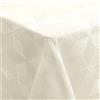 Homaxy Tovaglia Rettangolare Lavabile 100 x 140 cm, Tovaglia Multistrato Jacquard con Ornamenti, Antimacchia, Facile da Pulire, Beige
