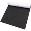 HKC Tessuto in Microfibra Autoadesivo Nero, 42 * 150cm Pellicola Autoadesiva in Finta Pelle Scamosciata, Tessuto Elastico per Cabina di Pilotaggio, Tappezzeria, Cassetto Portagioielli