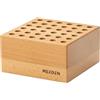 MEEDEN Portamatite e porta pennelli in legno di faggio: organizer per pennelli da pittura a 36 fori, supporto per matite in legno per pennelli, penne e strumenti artistici, espositore per pennelli