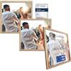 CABBEL confezione da tre (3 pezzi) cornici 40x40 cm in legno MDF Rovere con plexiglass infrangibile/Moderno
